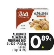 Oferta de Didi - Almejones Al Natural Medianos por 0,89€ en Family Cash