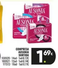 Oferta de Ausonia - Compresa Surtida por 1,69€ en Family Cash