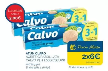 Oferta de Calvo - Atun Aceite Girasol Lata por 3€ en Supermercados La Despensa