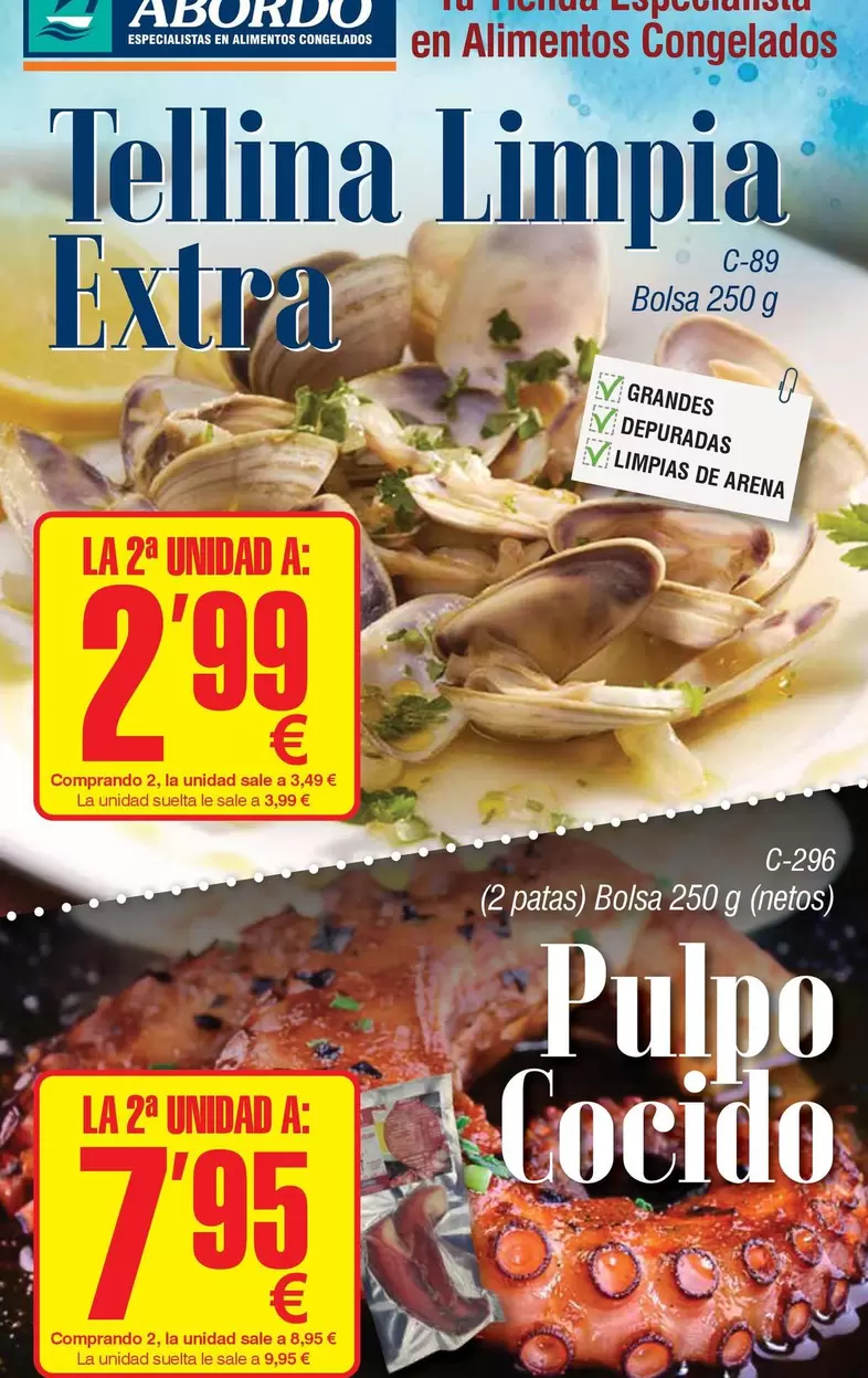 Oferta de Pulpo - Tulipa De Cocido por 7,95€ en Abordo