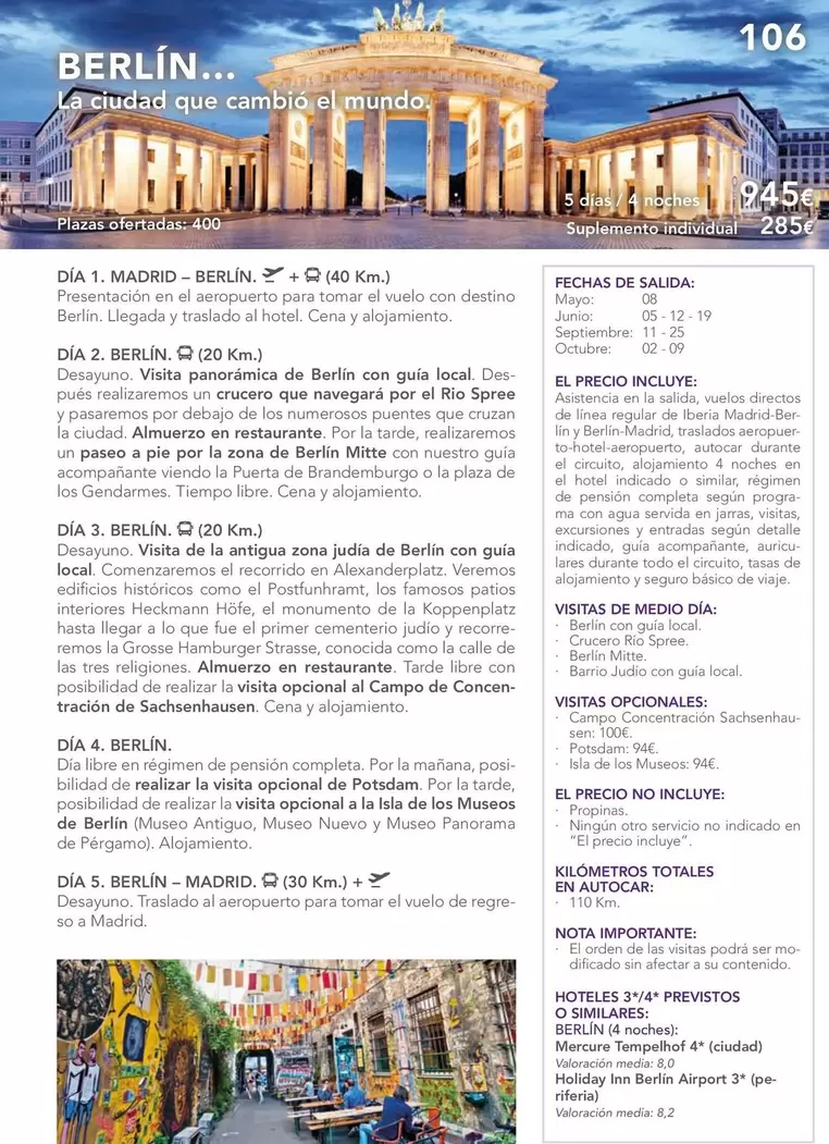 Oferta de BERLÍN... La Ciudad Que Cambió El Mundo por 945€ en Nautalia Viajes
