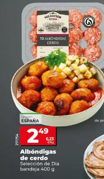 Oferta de Seleccion De Dia - Albondigas De Cerdo por 2,49€ en Dia