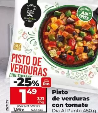 Oferta de Dia Al Punto - Pisto De Verduras Con Tomate por 1,49€ en Dia