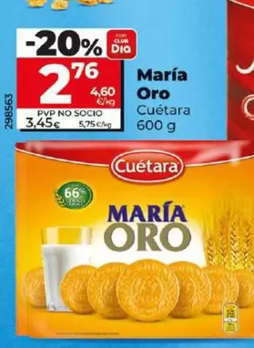 Oferta de Cuétara - María Oro por 2,76€ en Dia