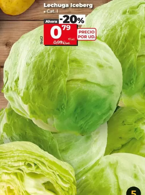 Oferta de Lechuga Iceberg por 0,79€ en Dia