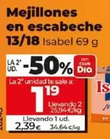 Oferta de Isabel - Mejillones En Escabeche 13/18 por 2,39€ en Dia