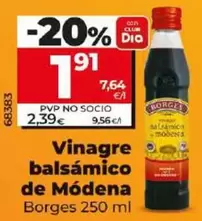 Oferta de Borges - Vinagre Balsámico De Modena por 1,91€ en Dia