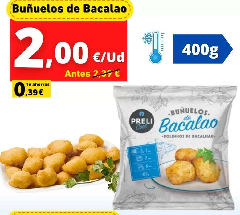 Oferta de Bunuelos De Bacalao por 2€ en Supermercados Tu Alteza