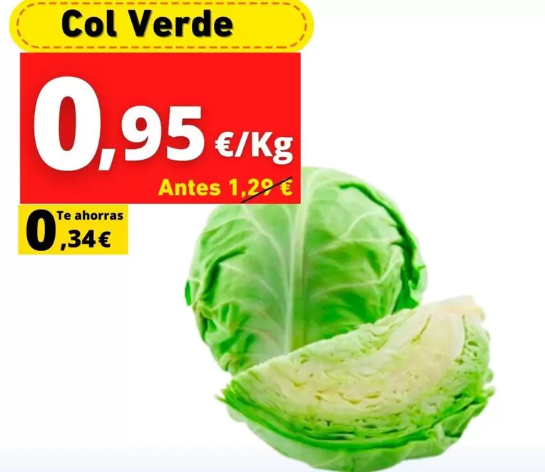 Oferta de Col Verde por 0,95€ en Supermercados Tu Alteza