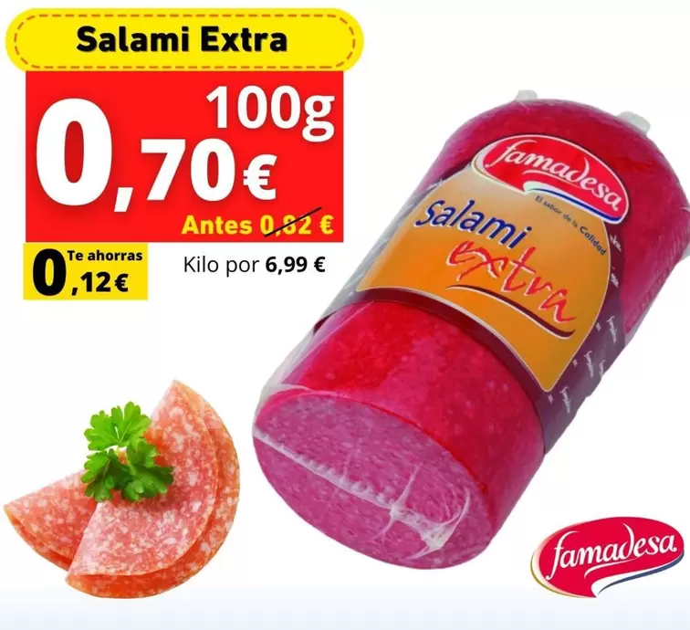 Oferta de Famadesa - Salami Extra  por 0,7€ en Supermercados Tu Alteza