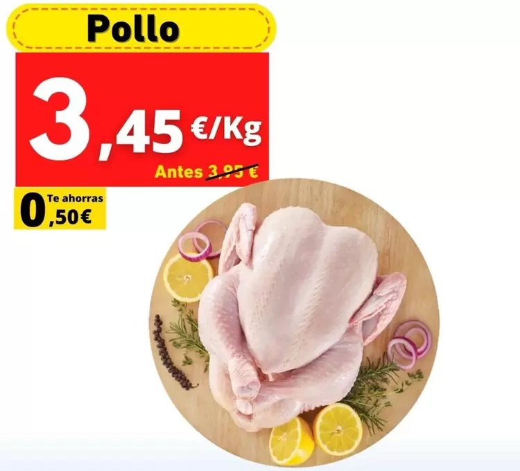 Oferta de Pollo por 3,45€ en Supermercados Tu Alteza