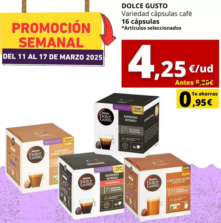 Oferta de 16 Cápsulas por 4,25€ en Tu Trébol Hipermercados