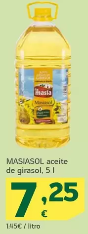 Oferta de Masíasol - Aceite De Girasol por 7,25€ en HiperDino