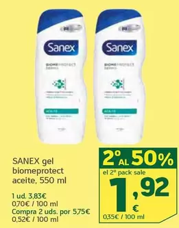 Oferta de Sanex - Gel Biomeprotect Aceite por 3,83€ en HiperDino