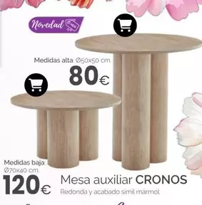 Oferta de Mesa Auxiliar Cronos por 120€ en MyMobel