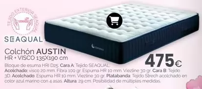 Oferta de Colchón Austin/ Hr + Visco por 475€ en MyMobel