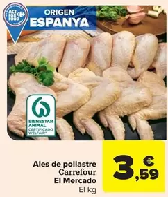 Oferta de Carrefour - Ales De Pollastre El Mercado por 3,59€ en Carrefour Market