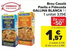 Oferta de Gallina Blanca - Brou Casola Paella O Fideuada por 3,15€ en Carrefour Market