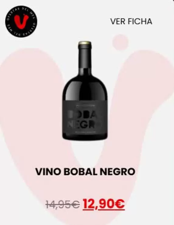 Oferta de Vino Bobal Negro por 12,9€ en Vinalium