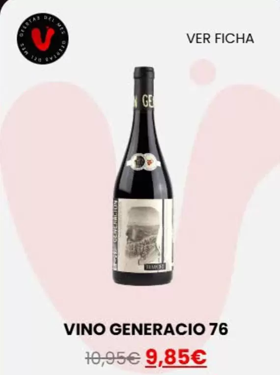 Oferta de Vino Generacio 76 por 9,85€ en Vinalium