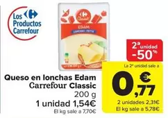 Oferta de Edam - Queso En Lonchas Classic por 1,54€ en Carrefour Market