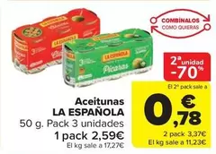 Oferta de La Española - Aceitunas por 2,59€ en Carrefour Market