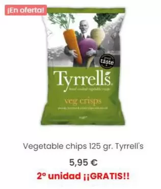 Oferta de Vegetable Chips Tyrrell's por 5,95€ en Taste of America