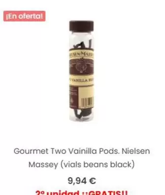 Oferta de Gourmet -  Two Vainilla Pods. Nielsen Massey (Vials Beans Black) por 9,94€ en Taste of America