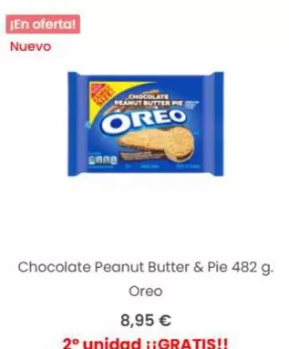 Oferta de Oreo - Chocolate Peanut Butter & Pie 482 G. por 8,95€ en Taste of America