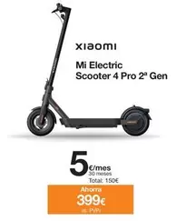 Oferta de Xiaomi - Mi Electric Scooter 4 Pro 2a Gen por 399€ en Orange