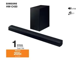 Oferta de Samsung - HW-C430 por 205€ en Orange