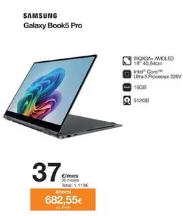 Oferta de Samsung - Galaxy Book5 Pro por 37€ en Orange