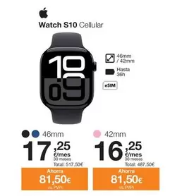 Oferta de Apple - Watch S10 Cepillo 46mm por 81,5€ en Orange