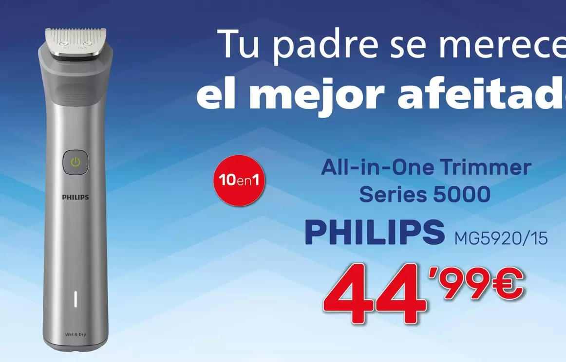 Oferta de Philips - All-in-one Trimmer Series 5000 MG5920/15 por 44,99€ en Cenor