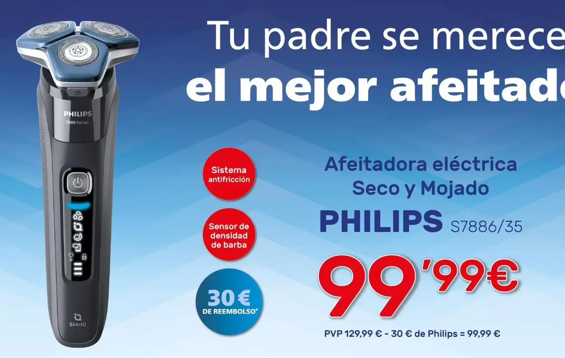 Oferta de Philips - Afeitadora Eléctrica Seco Y Mojado por 99,99€ en Cenor