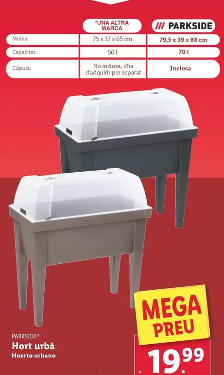 Oferta de Parkside - Huerto Urbano por 19,99€ en Lidl