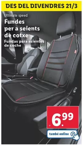 Oferta de Ultimate Speed - Fundas Para Asientos De Coche por 6,99€ en Lidl