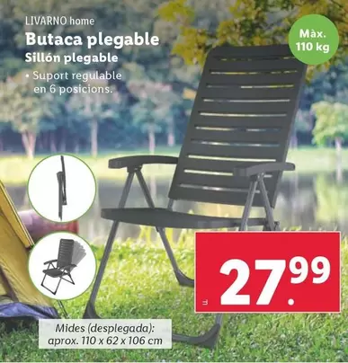 Oferta de Livarno Home - Sillon Plegable por 27,99€ en Lidl