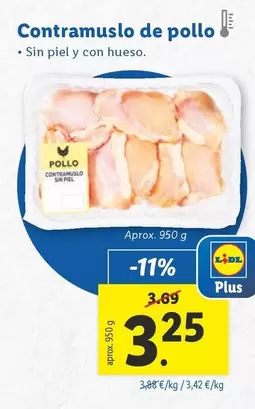 Oferta de Contramuslo De Pollo por 3,25€ en Lidl