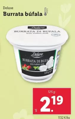 Oferta de Deluxe - Burrata Búfala por 2,19€ en Lidl