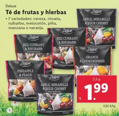 Oferta de Deluxe - Te De Frutas Y Hierbas por 1,99€ en Lidl