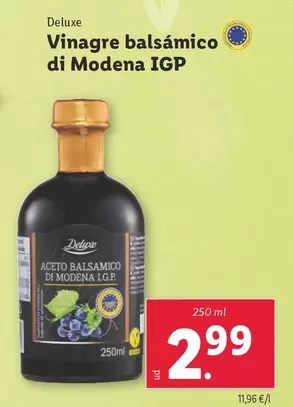 Oferta de Deluxe - Vinagre Balsamico Di Modena IGP por 2,99€ en Lidl