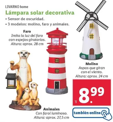 Oferta de Livarno Home - Lampara Solar Decorativa por 8,99€ en Lidl