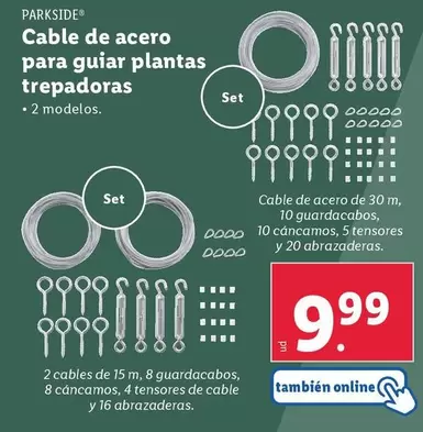 Oferta de Parkside - Cable De Acero Para Guiar Plantas Trepadoras por 9,99€ en Lidl