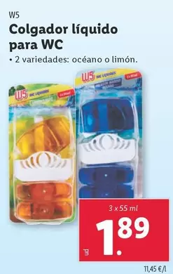 Oferta de W5 - Colgador Liquido Para Wc por 1,89€ en Lidl