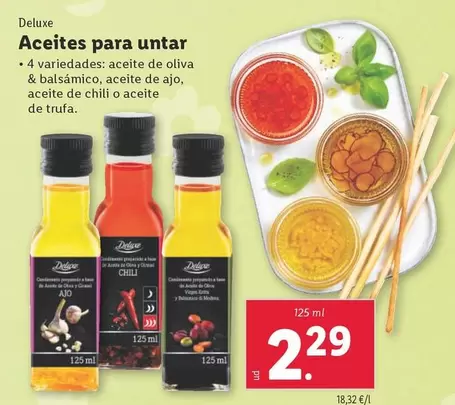 Oferta de Deluxe - Aceites Para Untar por 2,29€ en Lidl