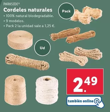 Oferta de Parkside - Cordeles Naturales por 2,49€ en Lidl