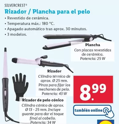 Oferta de SilverCrest - Rizador / Plancha Para El Pelo por 8,99€ en Lidl