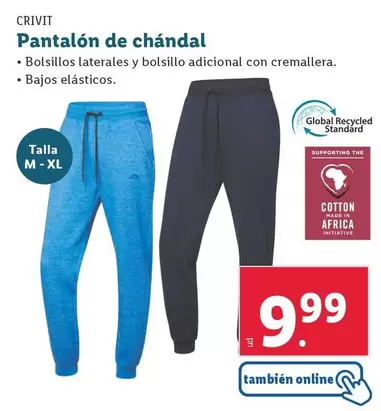 Oferta de Crivit - Pantalon De Chandal por 9,99€ en Lidl