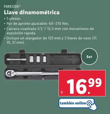 Oferta de Parkside - Llave Dinamométrica por 16,99€ en Lidl